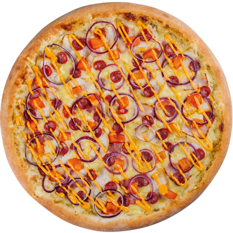 Пицца «Копчёная Говядина Спайси» Тонкое тесто
